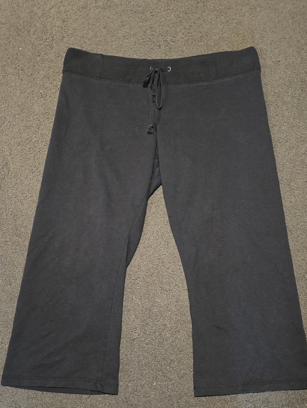 Derek Heart Black Knit Capri Drawstring Pants